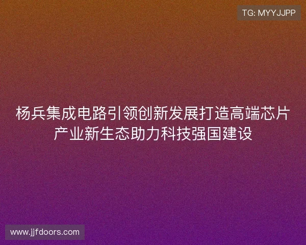 杨兵集成电路引领创新发展打造高端芯片产业新生态助力科技强国建设